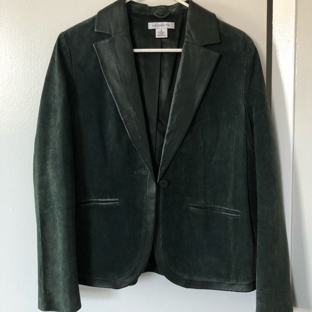 Liz Claiborne genuine suede, leather blazer